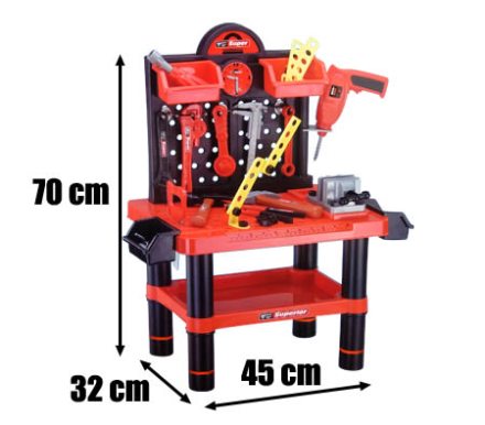 Bricolage Construction Tinker Tool Bench and Tool Set Playset Toy